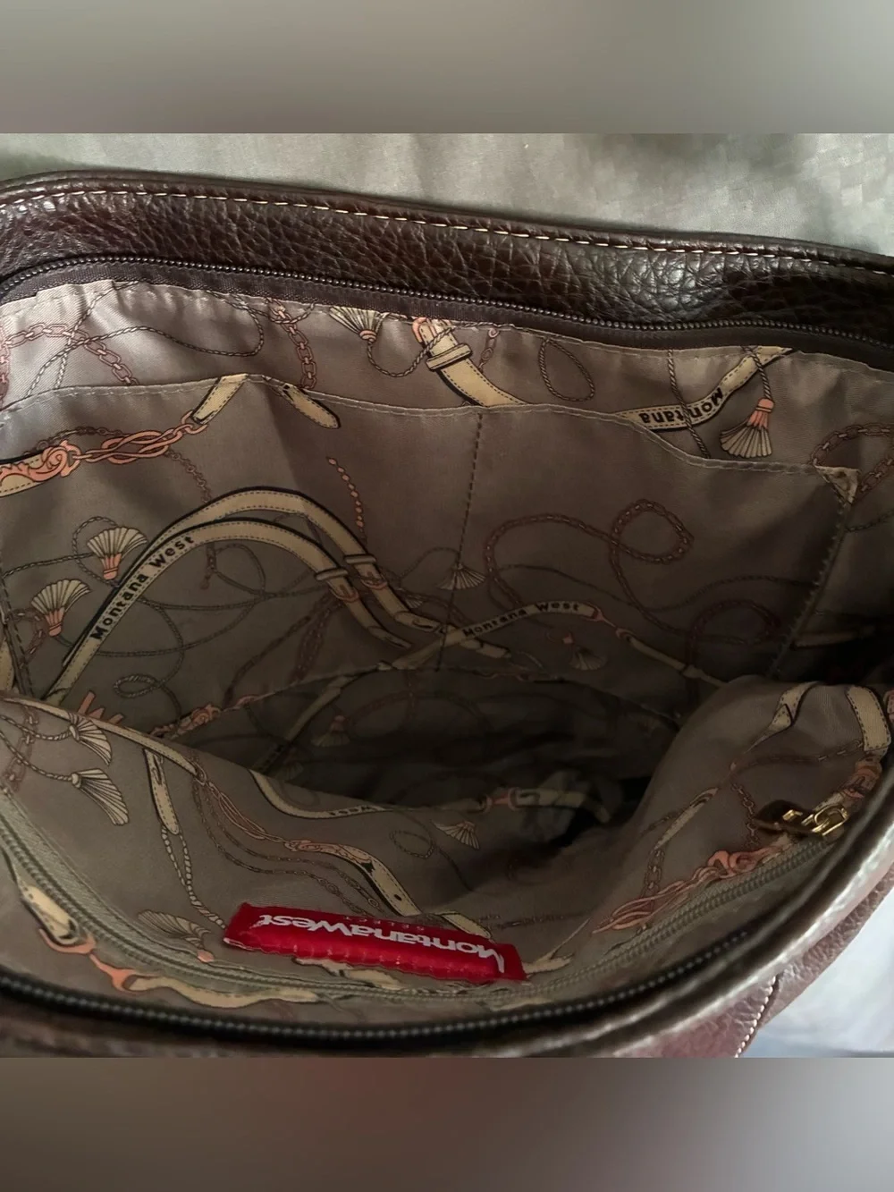 Montana West Brown Pebbled Vegan Leather Hobo Shoulder Bag w/Gold-Toned Hardware